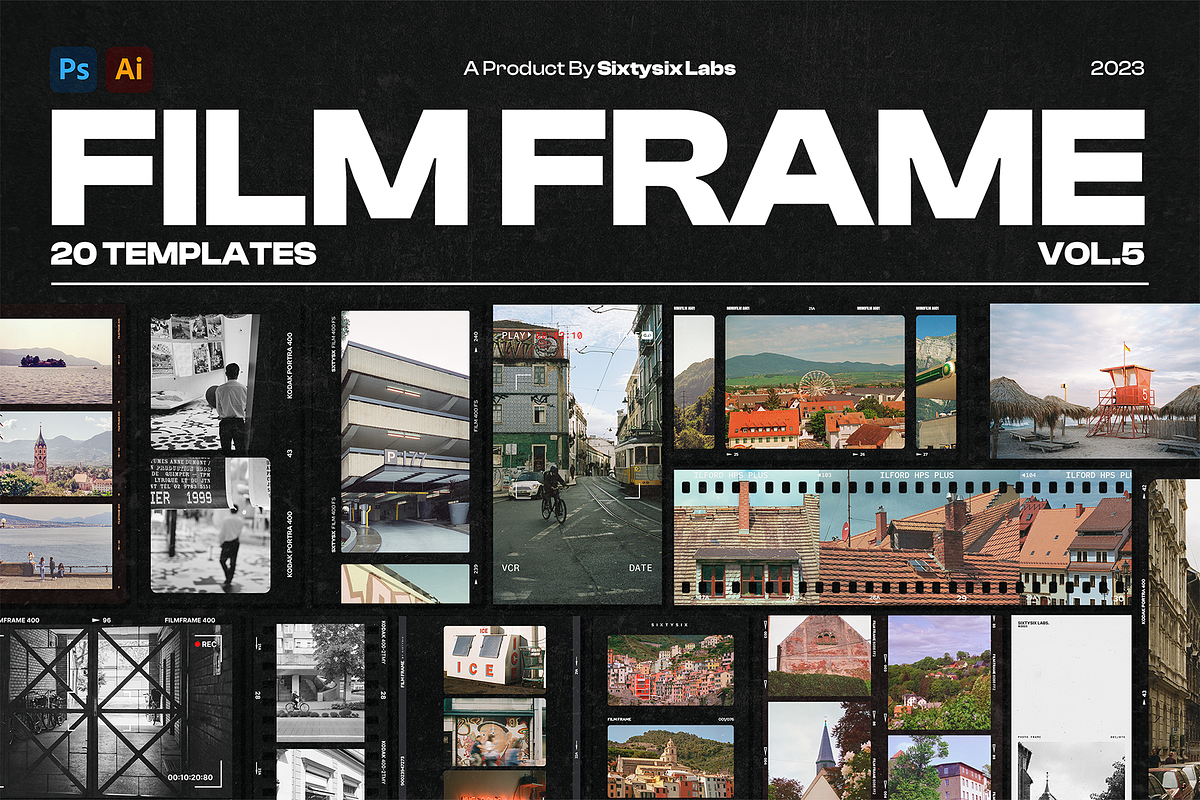 New Film Frame & Polaroid Bundle, a Mockup by Sixtysix Labs (Photo 16 of 18)