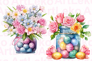 Easter Jars Watercolor Clipart, a Decorative Illustration by LekoArt (Thumbnail 7 of 9)