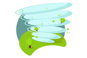 Tornado vector, wind storm swirl, an Illustration by SiberianArt
