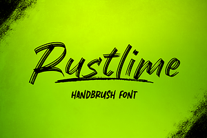Rustlime Brush Font, a Script Font by Sronstudio