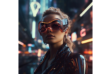 Woman wearing vr glasses medium shot