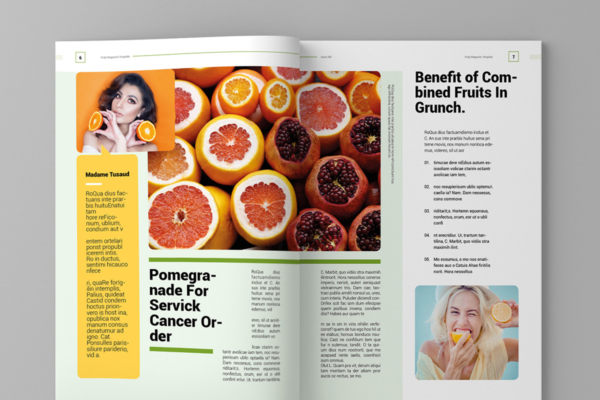 Fruity - Magazine Template, a Magazine Template by inspirasign