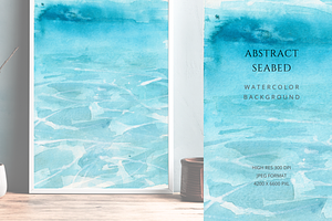 Abstract Seabed Watercolor Painting, a Decorative Illustration by Kolorata Art