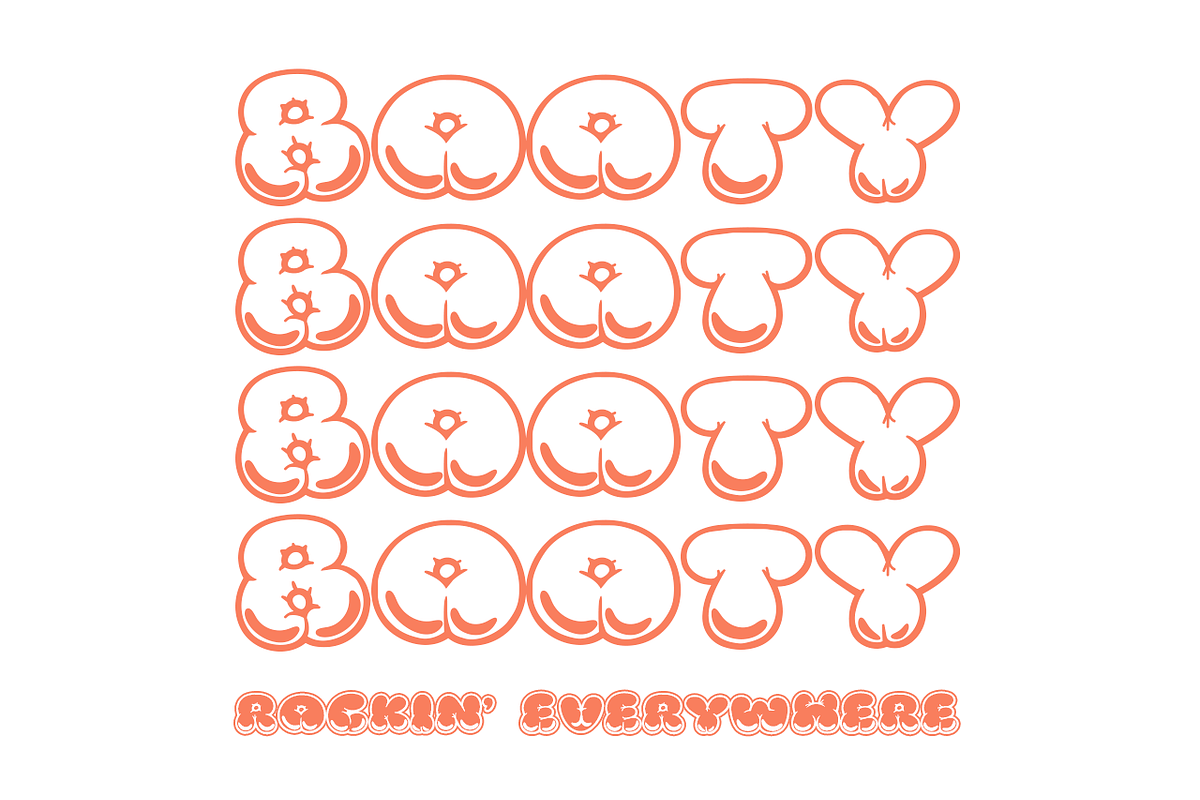 Booty Rockin' Font, a Handwritten Font by OMG IT'S LINDZ (Photo 4 of 6)