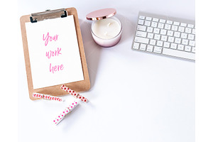 February/Love Clipboard Mockup, a Print Template by SunnyTangerine Stock