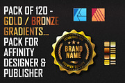 Gold Gradients For Affinity, a Gradient Add-On by Design Art Studio (Thumbnail 1 of 3)