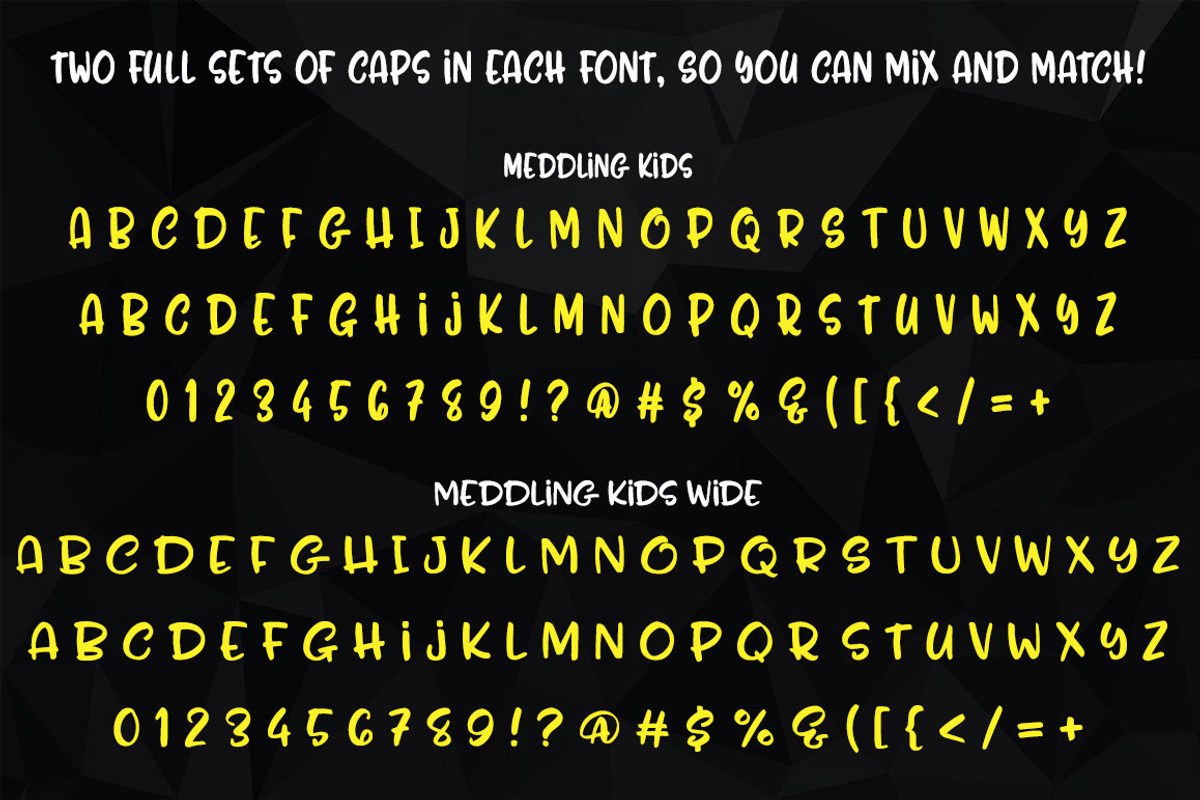 Meddling Kids - handwriting font preview 2
