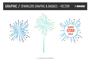 Sparklers Graphic Vector