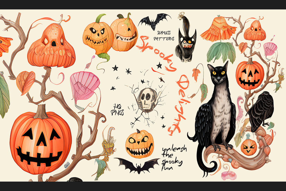 Halloween: Spooky Delights, a Seasonal Illustration by Lilithcollageart (Photo 2 of 10)