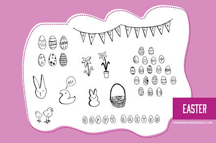 Hand Drawn Clipart - Easter 