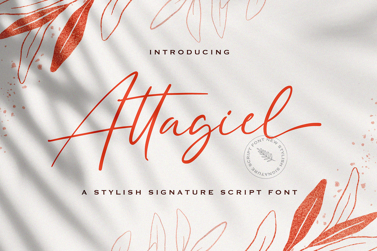 Attagiel - Handwritten Font, a Script Font by StringLabs (Photo 1 of 8)