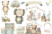 Watercolor Boho Baby Shower Clipart, a Graphic by Digitals Art Hub (Thumbnail 3 of 8)