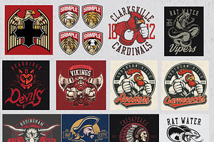 Vintage Mascot Vector Bundle