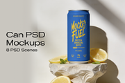 Premium Can Mockup PSD Bundle, a Packaging Mockup by mockeyai (Thumbnail 1 of 9)