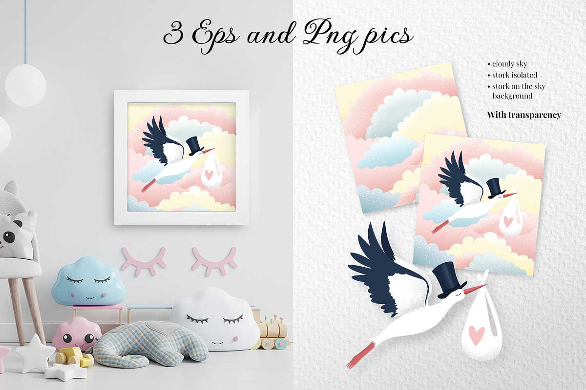 All about storks. 8 items, an Animal Illustration by Art by Lady Natali (Photo 2 of 3)