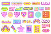 GIRLS CLUB - VECTOR Y2K STICKERS SET, an Object Graphic by craftlove (Thumbnail 6 of 13)