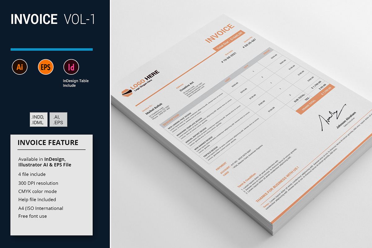 Invoice, a Print Template by alimran24 (Photo 2 of 7)
