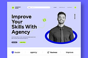 Creative Agency Landing Page Layout, an UI Kit Template by CreativeShaper (Thumbnail 2 of 5)