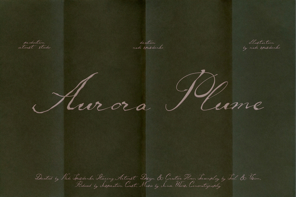 Aurora Plume | Luxury Wedding Font, a Script Font by nadispasibenko (Photo 1 of 9)