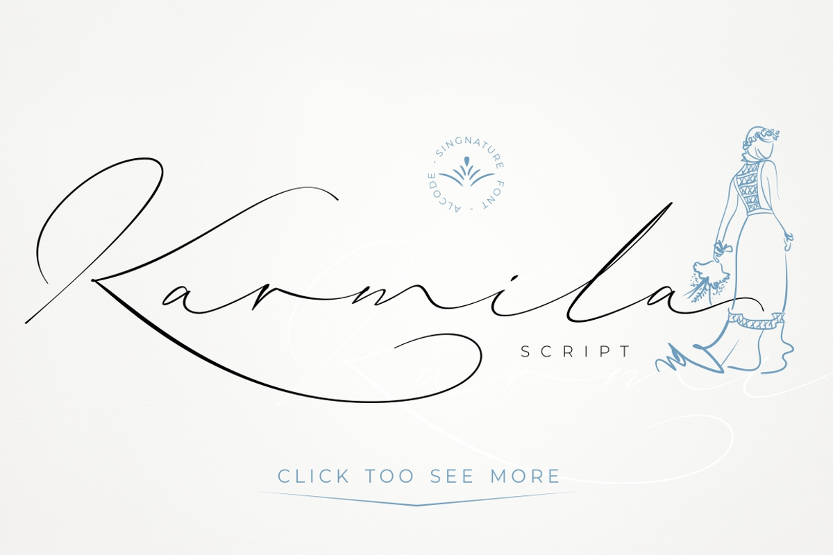 Karmila Script, a Script Font by Alcode (Photo 9 of 10)
