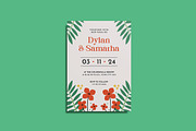 Gremine Floral Wedding Invitation, an Invitation Template by iDoodle Studio (Thumbnail 3 of 4)
