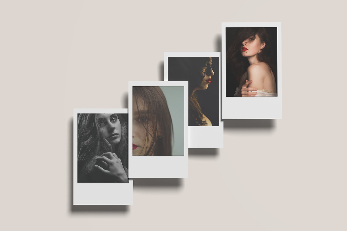 Polaroid Set Mockup, an Advertising Mockup by Lxadesign (Photo 2 of 11)