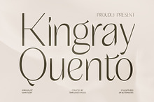 Kingray Quento Luxury Display Font