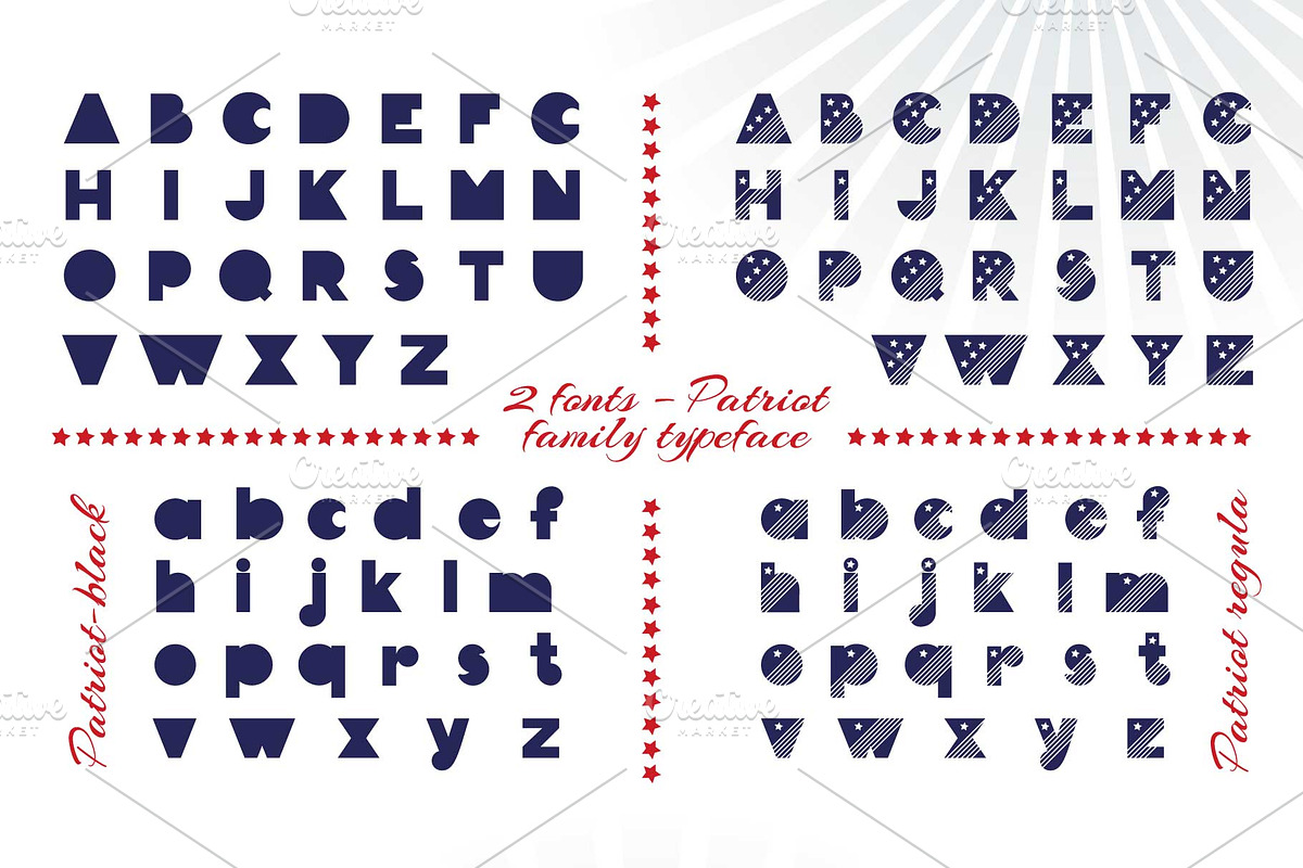 Patriot font family preview 8