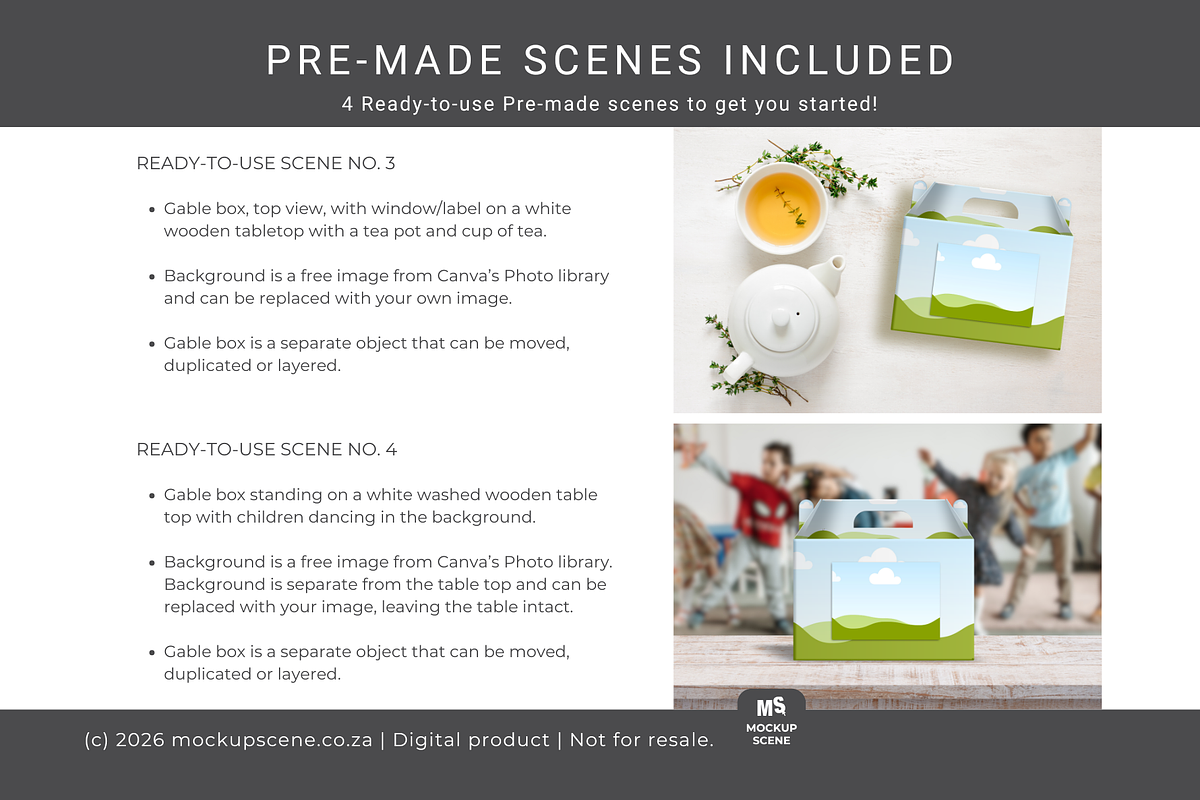 Canva Gable Mockup with Dieline, a Packaging Mockup by Mockup Scene (Photo 5 of 13)