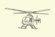 Illustration of Helicopter, a Transportation Illustration by Sumberpangan (Thumbnail 2 of 3)