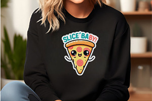 Funny,Slice Baby  Sticker PNG, an Illustration by DreamCafeArt
