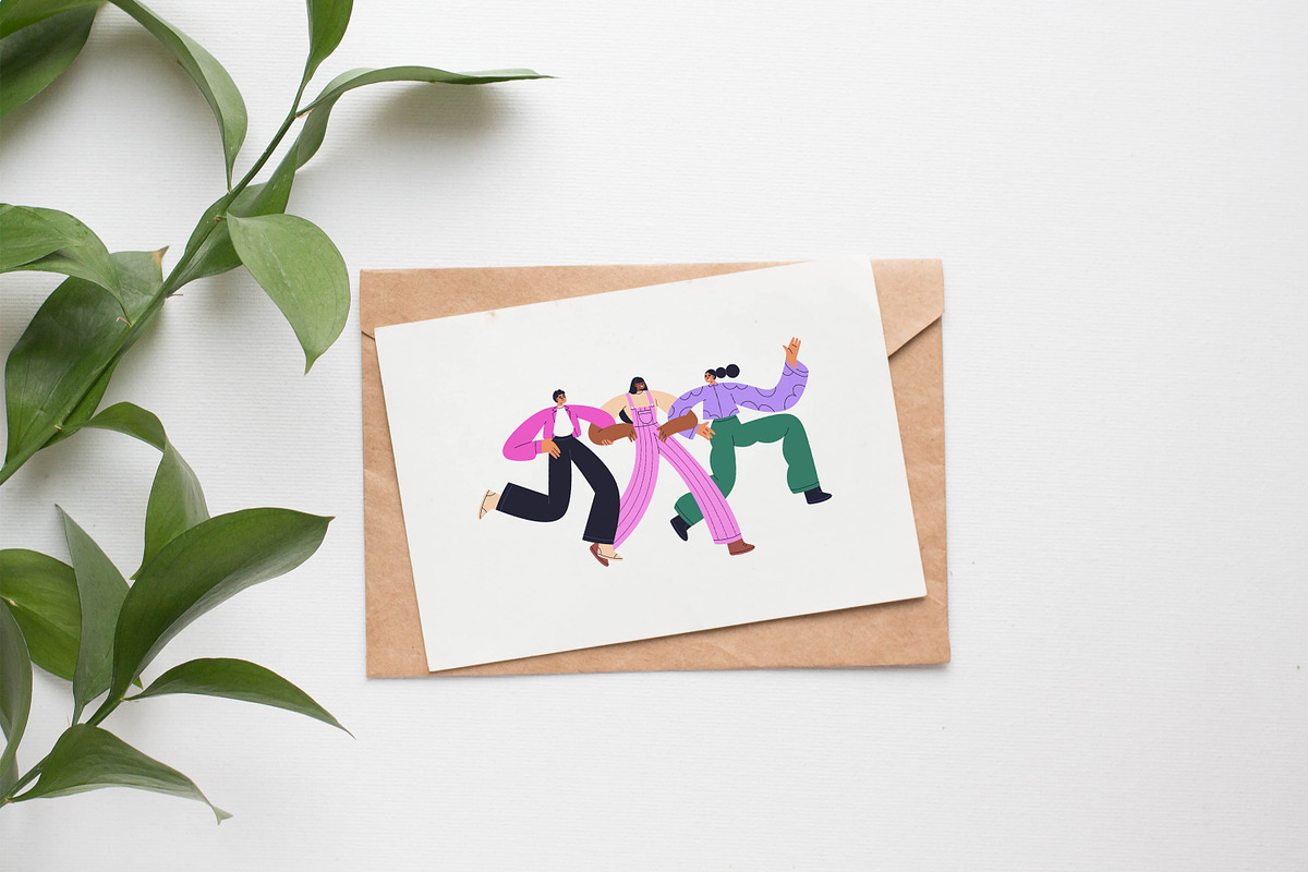 Happy best friends together set, a Person Illustration by Good Studio (Photo 5 of 5)
