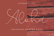 Aloha Script, a Script Font by Creamy Script (Thumbnail 1 of 4)