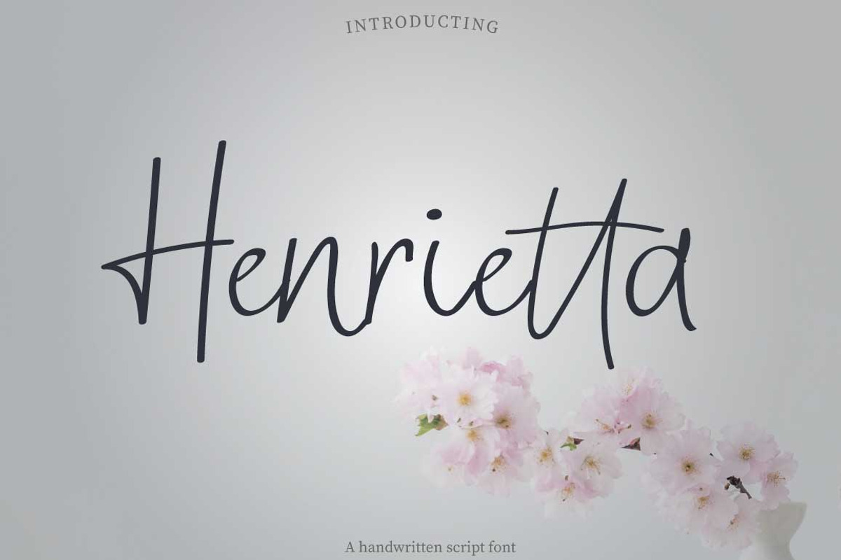 New! Henrietta | Signature Font