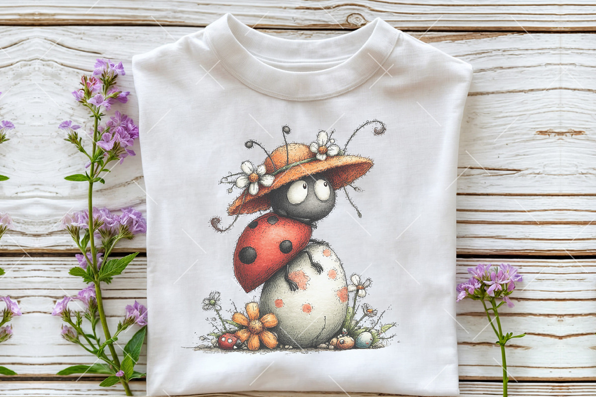 Whimsical Easter Ladybug Clipart, an Illustration by OK Design (Photo 5 of 6)