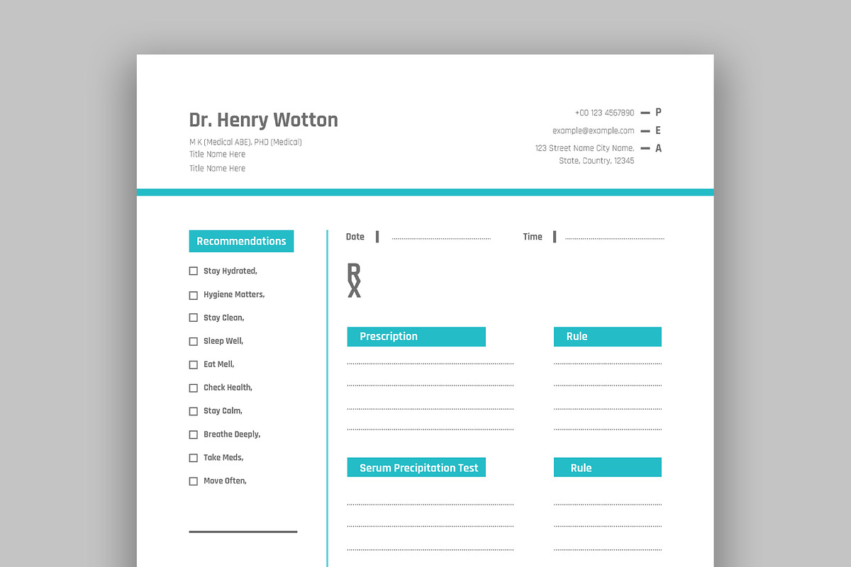 Medical Patient Form Template, a Stationery Template by MightyDesign (Photo 4 of 8)