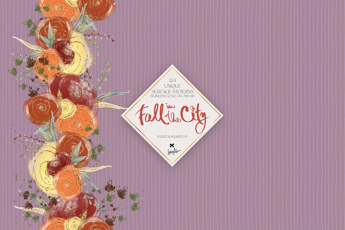 Fall City Hand Drawn Autumn Patterns, a Pattern Graphic by KaramfilaS (Photo 9 of 21)