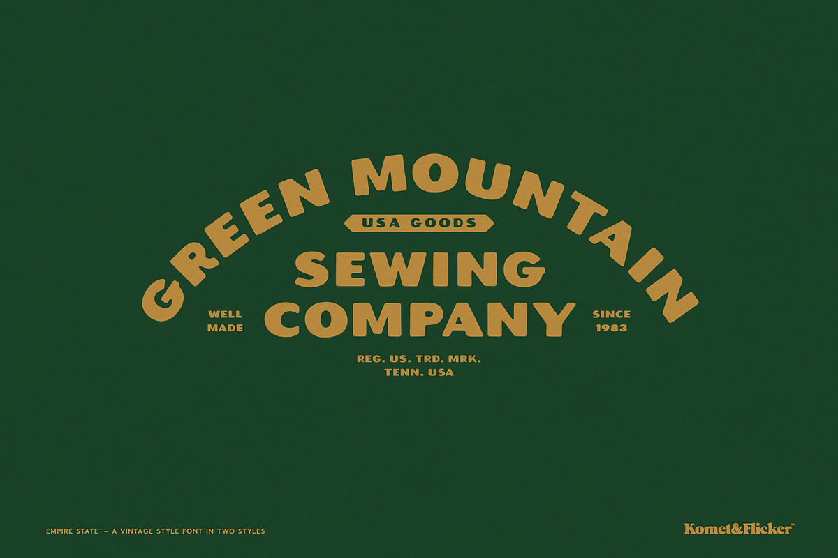 Empire State – A Rustic Font, a Sans Serif Font by Komet & Flicker (Photo 7 of 15)