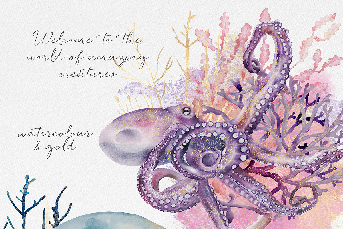 Underwater World in Watercolour, an Animal Illustration by Busy May Studio (Photo 2 of 11)