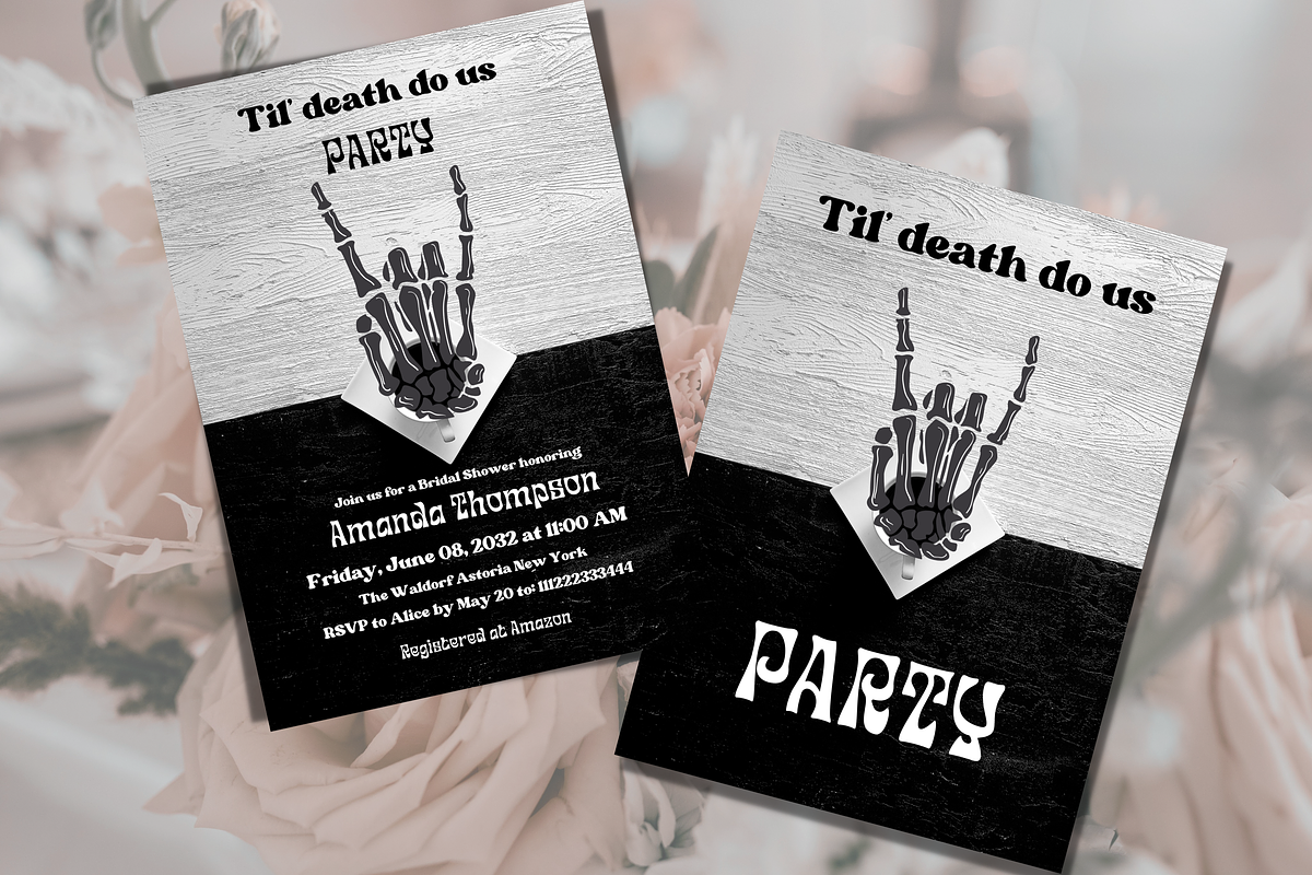 Til Death Party Bridal Shower Invite, an Invitation Template by Patterndigitpics (Photo 3 of 6)