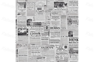 Newspapers Seamless Patterns Set