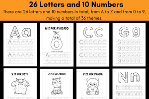 Letter And Number Tracing Workbook