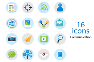 Flat Icons Communication