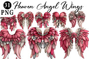 Heaven Angel Wings Sublimation Clipa, an Illustration by Daily.Designs (Thumbnail 1 of 5)