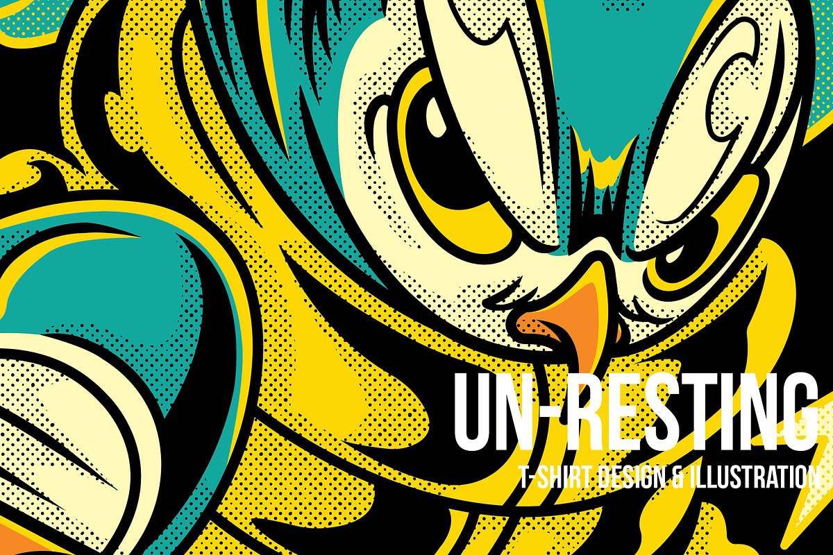 Un-Resting T-Shirt Illustration, an Animal Illustration by badsyxn (Photo 1 of 5)