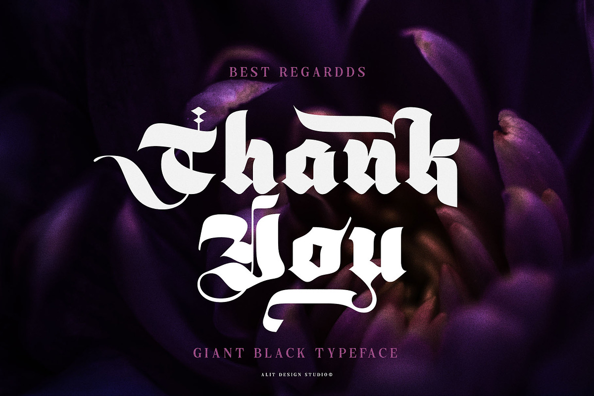 Giant Black Typeface, a Blackletter Font by alit design (Photo 20 of 20)