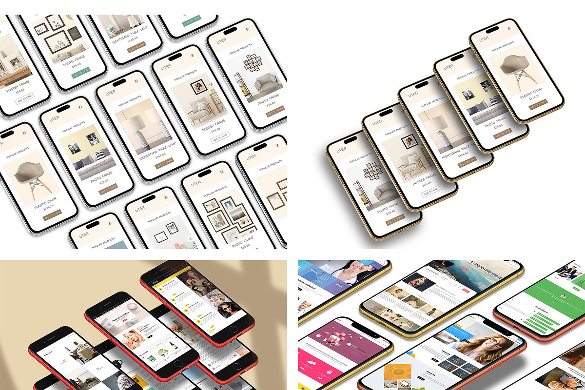 ALL 3D iPHONE MOCK-UP BUNDLE VOL-I3, an iPhone Mockup by Graphicsworld125 (Photo 7 of 22)