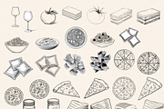 ITALIAN DINNER DOODLE CLIPART PACK, a Food Illustration by Daring Digies (Thumbnail 2 of 7)