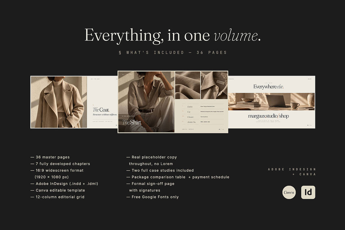 MARGAUX / Lookbook Template, a Presentation Template by Leleka.Store (Photo 3 of 16)