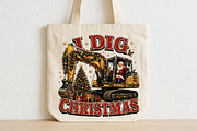 I Dig Christmas Excavator Santa PNG, a Seasonal Illustration by CraftArtStudio (Thumbnail 2 of 4)